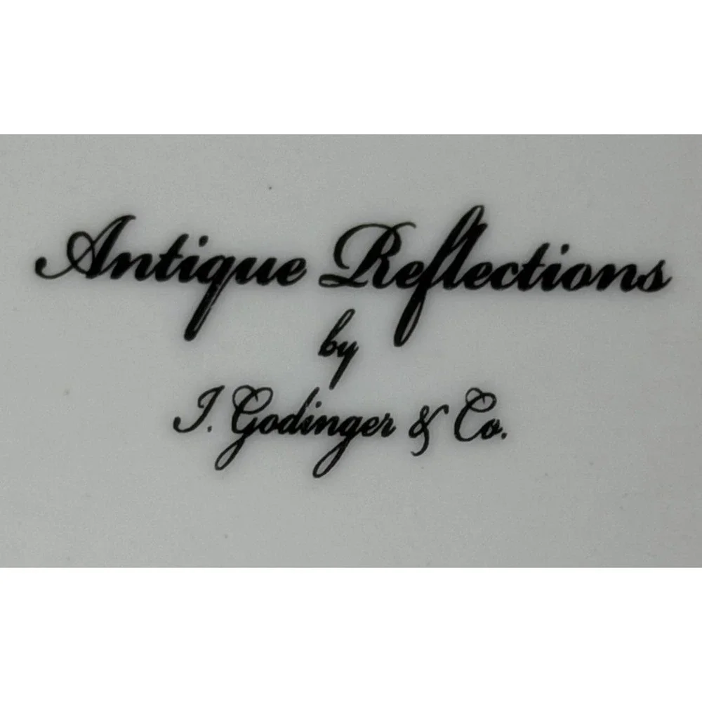 5‎ Antique Reflections J Godinger Blue Floral Dessert Plate 7.5